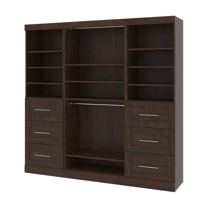 Bestar - Pur 86in Closet Organizer in Chocolate - 26857-69 veiw 1
