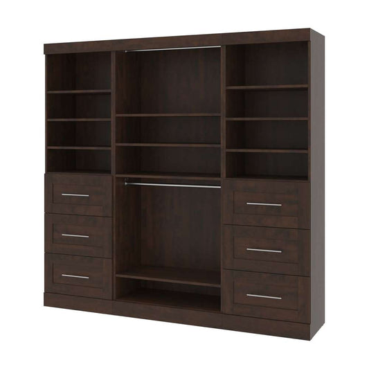 Bestar - Pur 86in Closet Organizer in Chocolate - 26857-69 veiw 1