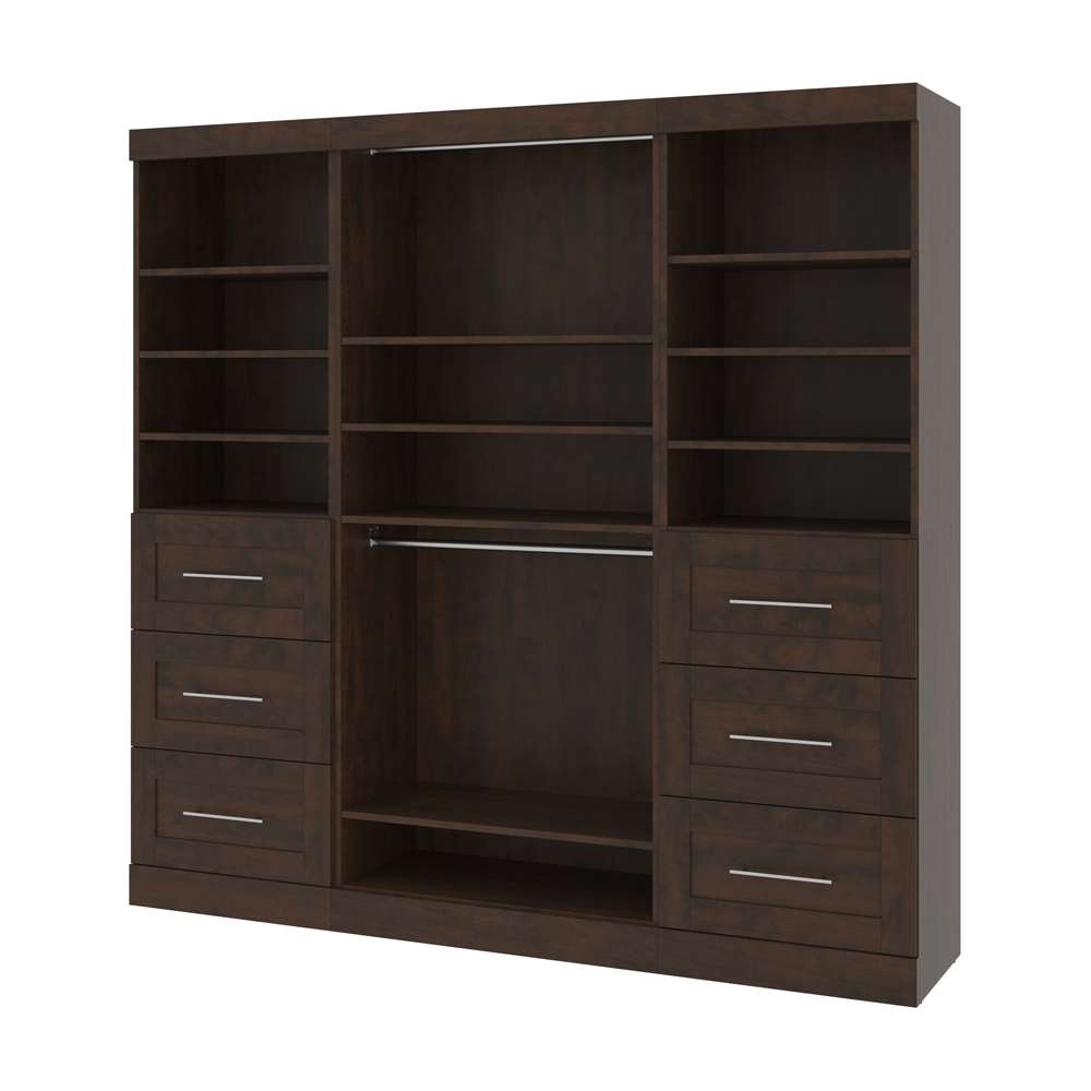 Bestar - Pur 86in Closet Organizer in Chocolate - 26857-69 veiw 2