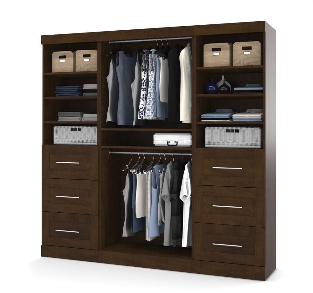 Bestar - Pur 86in Closet Organizer in Chocolate - 26857-69 veiw 3