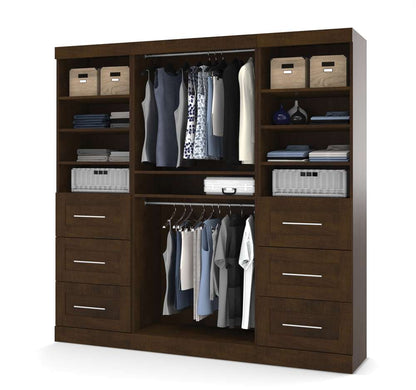 Bestar - Pur 86in Closet Organizer in Chocolate - 26857-69 veiw 3