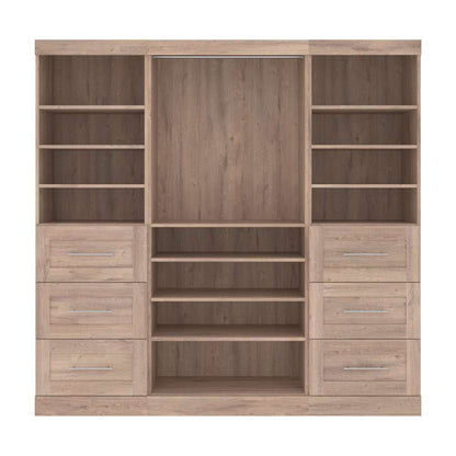 Bestar - Pur 86in Closet Organizer in Rustic Brown - 26857-000009 veiw 3