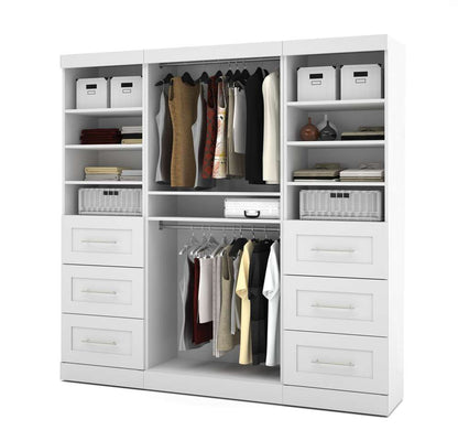 Bestar - Pur 86in Closet Organizer in White - 26857-17 veiw 3