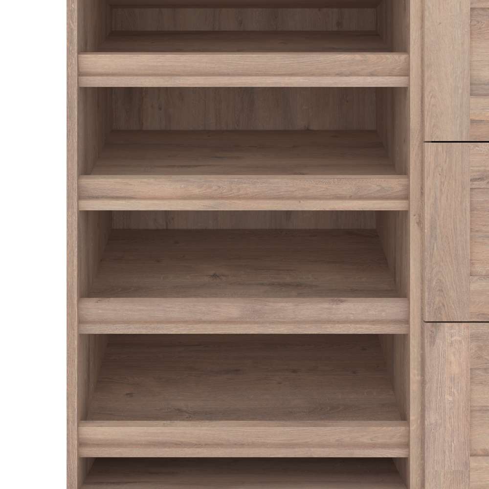 Bestar - Pur 86in Closet Organizer with Storage Cubbies in Rustic Brown - 26853-000009 veiw 10