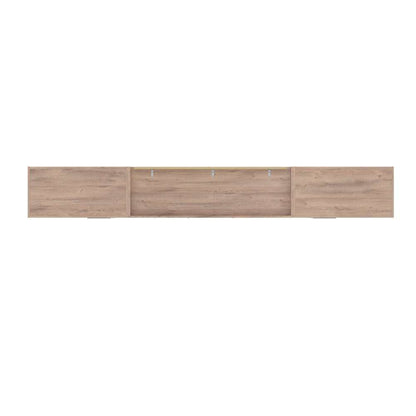 Bestar - Pur Full Murphy Bed and 2 Shelving Units with Drawers (131W) in Rustic Brown - 26896-000009 veiw 6
