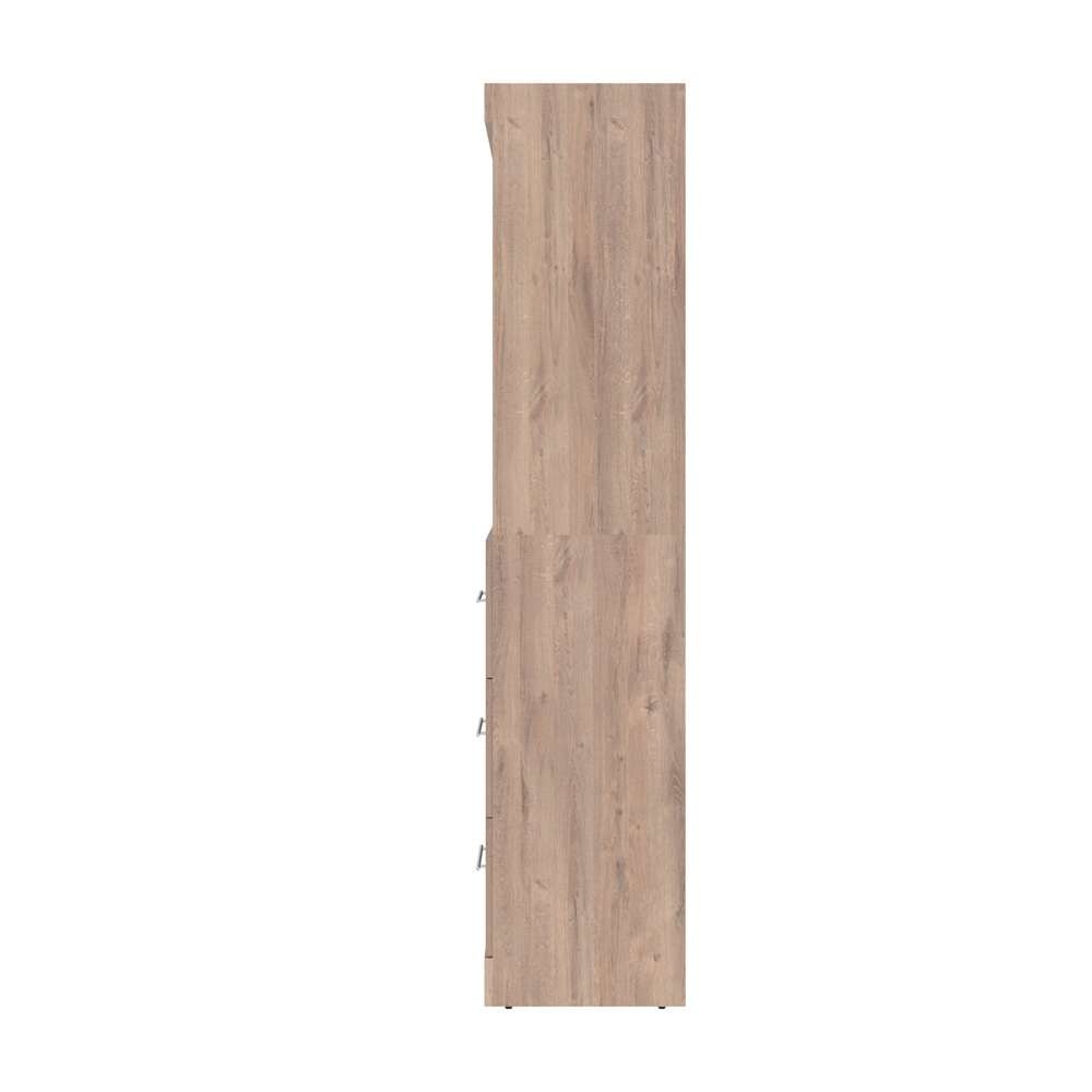 Bestar - Pur Full Murphy Bed and 2 Storage Units with Drawers (109W) in Rustic Brown - 26894-000009 veiw 4