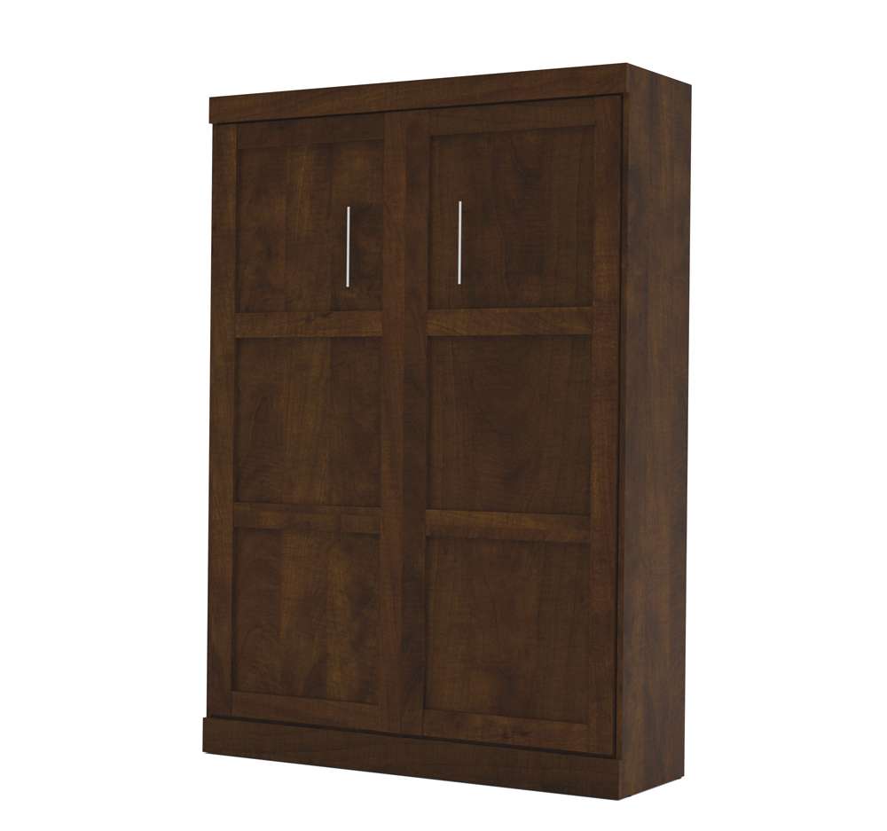 Bestar - Pur Full Murphy Bed and Storage Unit with Drawers (84W) in Chocolate - 26868-69 veiw 5