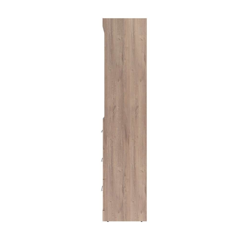Bestar - Pur Full Murphy Bed and Storage Unit with Drawers (84W) in Rustic Brown - 26868-000009 veiw 4