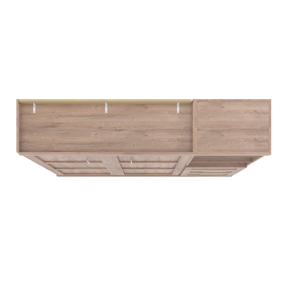 Bestar - Pur Full Murphy Bed and Storage Unit with Drawers (84W) in Rustic Brown - 26868-000009 veiw 6