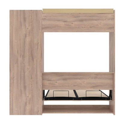 Bestar - Pur Full Murphy Bed and Storage Unit with Drawers (84W) in Rustic Brown - 26868-000009 veiw 11