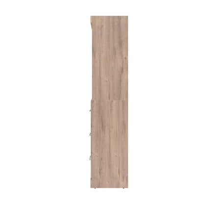 Bestar - Pur Full Murphy Bed and Storage Unit with Drawers (95W) in Rustic Brown - 26891-000009 veiw 4