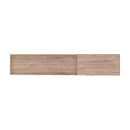 Bestar - Pur Full Murphy Bed and Storage Unit with Drawers (95W) in Rustic Brown - 26891-000009 veiw 6