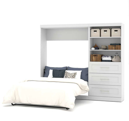 Bestar - Pur Full Murphy Bed and Storage Unit with Drawers (95W) in White - 26891-17 veiw 2