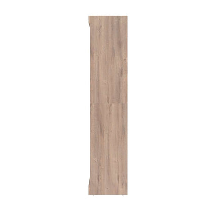 Bestar - Pur Full Murphy Bed with 2 Shelving Units (131W) in Rustic Brown - 26895-000009 veiw 4