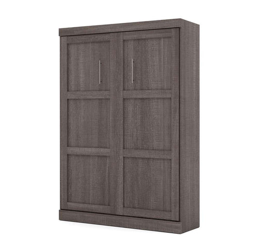 Bestar - Pur Full Murphy Bed with 2 Storage Units (109W) in Bark Grey - 26893-47 veiw 1