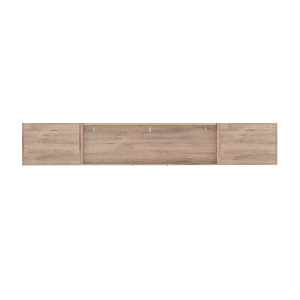 Bestar - Pur Full Murphy Bed with 2 Storage Units (109W) in Rustic Brown - 26893-000009 veiw 6