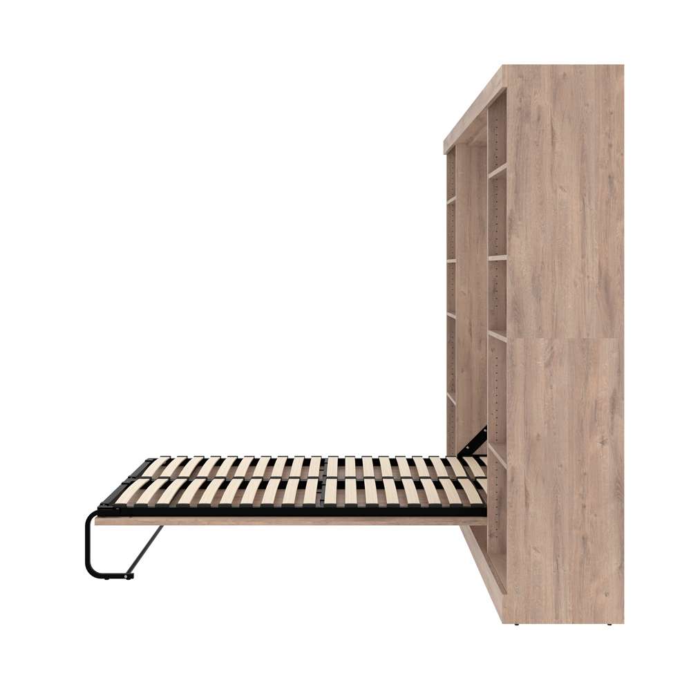 Bestar - Pur Full Murphy Bed with 2 Storage Units (109W) in Rustic Brown - 26893-000009 veiw 10