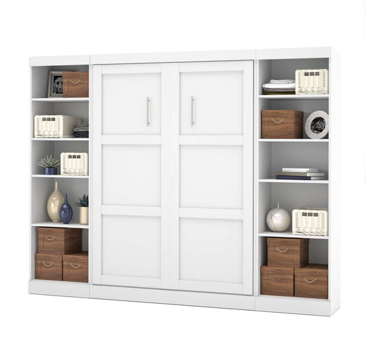 Bestar - Pur Full Murphy Bed with 2 Storage Units (109W) in White - 26893-17 veiw 1