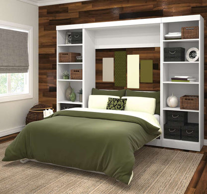 Bestar - Pur Full Murphy Bed with 2 Storage Units (109W) in White - 26893-17 veiw 3