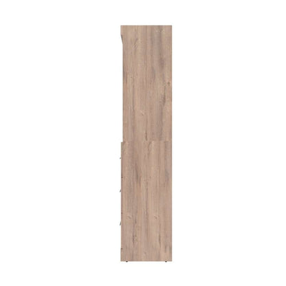 Bestar - Pur Full Murphy Bed with Shelving and Drawers (120W) in Rustic Brown - 26892-000009 veiw 4