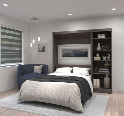 Bestar - Pur Full Murphy Bed with Storage Unit (84W) in Bark Grey - 26898-47 veiw 4