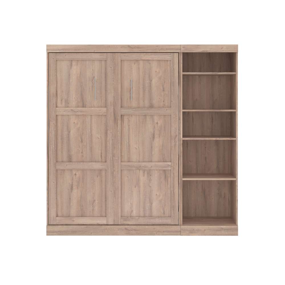 Bestar - Pur Full Murphy Bed with Storage Unit (84W) in Rustic Brown - 26898-000009 veiw 3