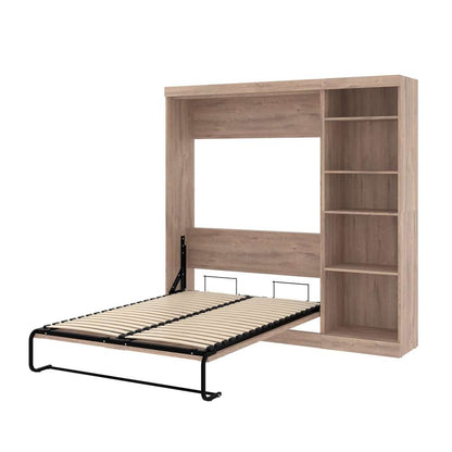 Bestar - Pur Full Murphy Bed with Storage Unit (84W) in Rustic Brown - 26898-000009 veiw 7