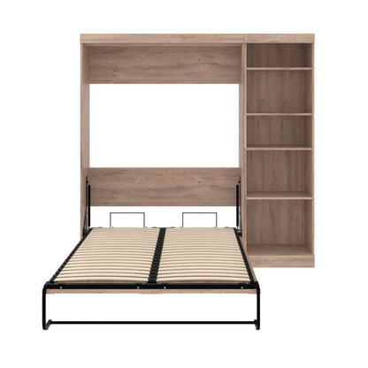 Bestar - Pur Full Murphy Bed with Storage Unit (84W) in Rustic Brown - 26898-000009 veiw 9