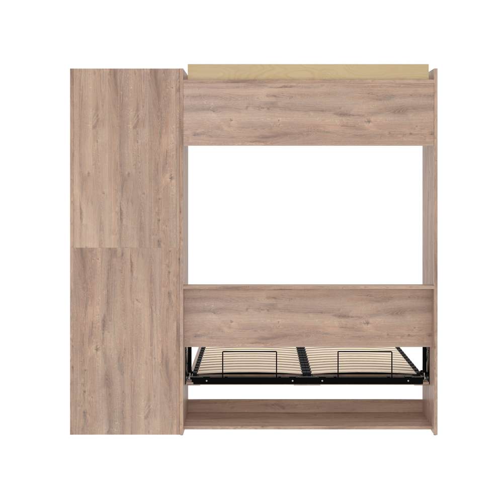 Bestar - Pur Full Murphy Bed with Storage Unit (84W) in Rustic Brown - 26898-000009 veiw 11