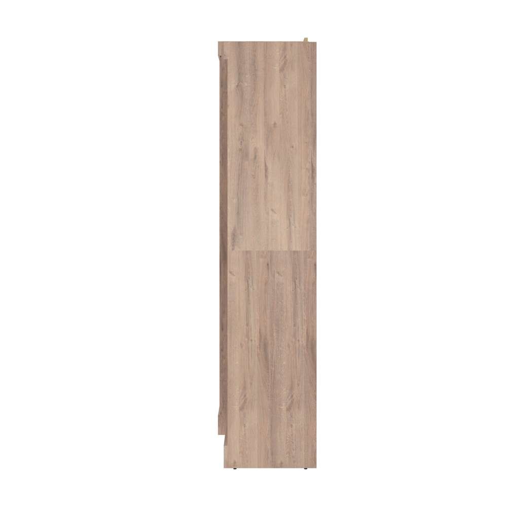 Bestar - Pur Queen Murphy Bed and 2 Storage Units (115W) in Rustic Brown - 26883-000009 veiw 4
