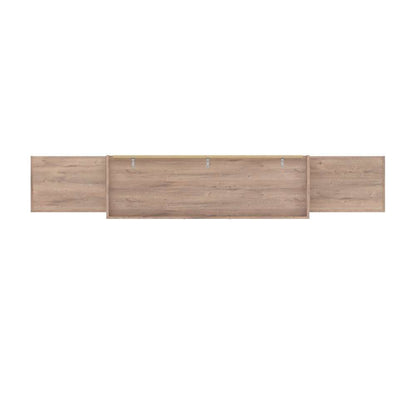 Bestar - Pur Queen Murphy Bed and 2 Storage Units (115W) in Rustic Brown - 26883-000009 veiw 6