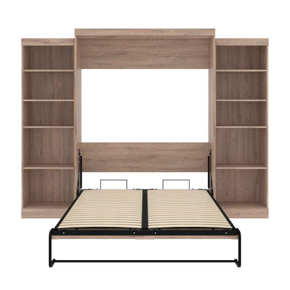 Bestar - Pur Queen Murphy Bed and 2 Storage Units (115W) in Rustic Brown - 26883-000009 veiw 9