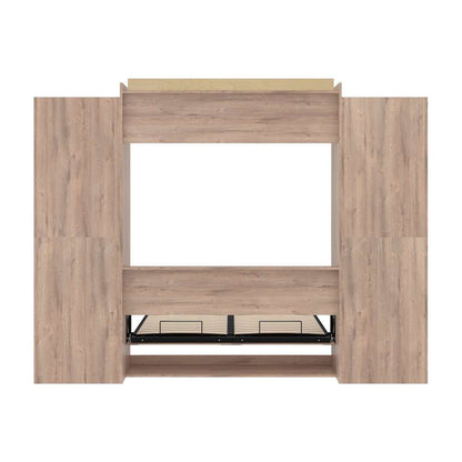 Bestar - Pur Queen Murphy Bed and 2 Storage Units (115W) in Rustic Brown - 26883-000009 veiw 11