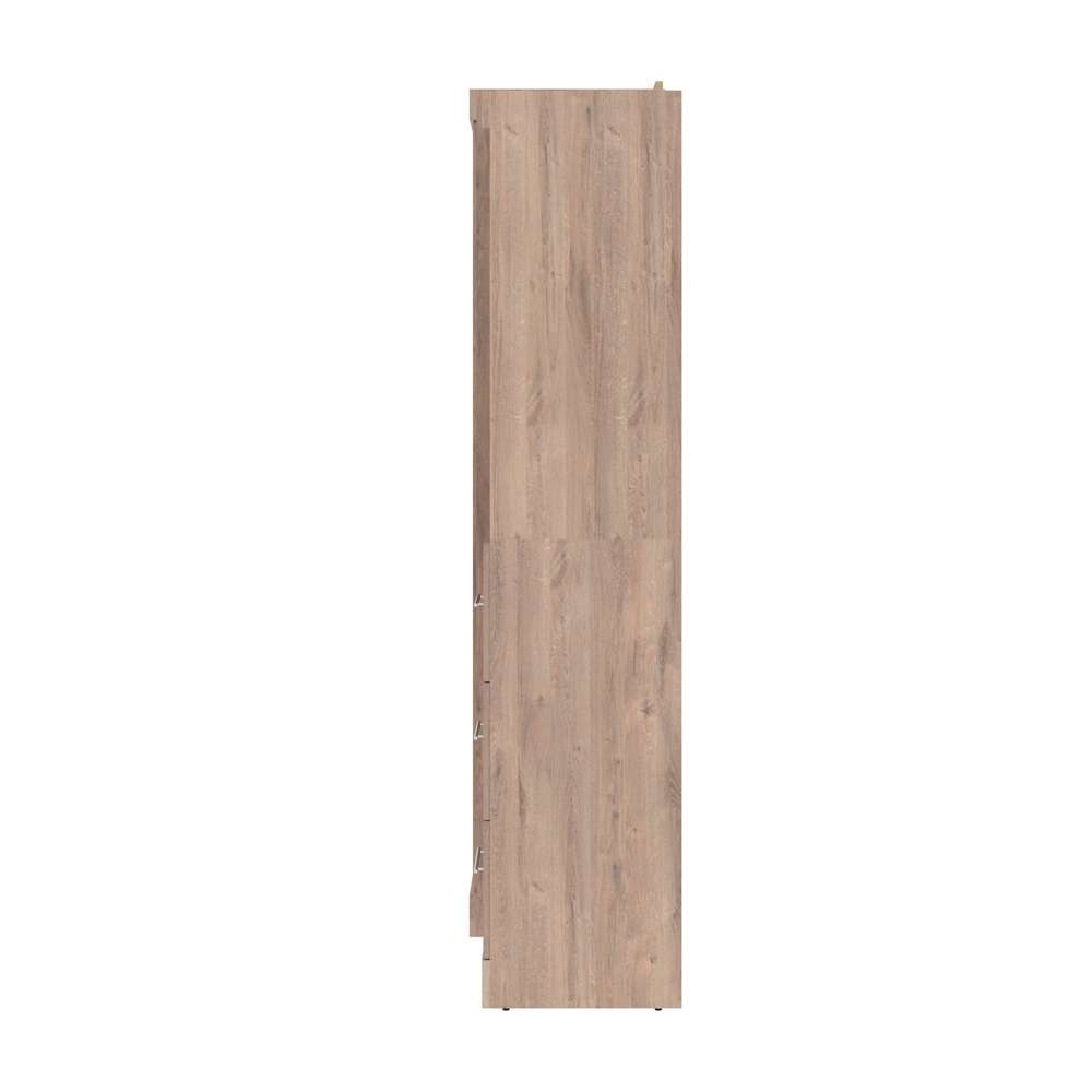 Bestar - Pur Queen Murphy Bed and 2 Storage Units with Drawers (115W) in Rustic Brown - 26884-000009 veiw 4