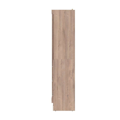 Bestar - Pur Queen Murphy Bed and 2 Storage Units with Drawers (115W) in Rustic Brown - 26884-000009 veiw 4