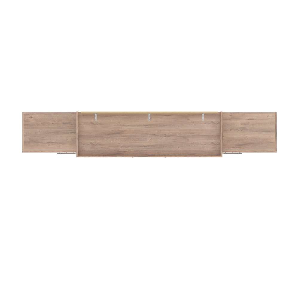 Bestar - Pur Queen Murphy Bed and 2 Storage Units with Drawers (115W) in Rustic Brown - 26884-000009 veiw 6