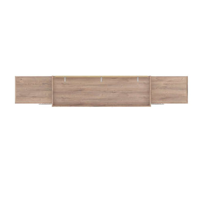 Bestar - Pur Queen Murphy Bed and 2 Storage Units with Drawers (115W) in Rustic Brown - 26884-000009 veiw 6