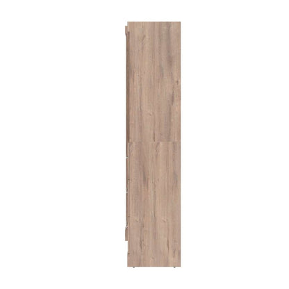 Bestar - Pur Queen Murphy Bed and Storage Unit with Drawers (101W) in Rustic Brown - 26881-000009 veiw 4