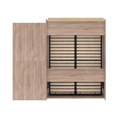 Bestar - Pur Queen Murphy Bed and Storage Unit with Drawers (101W) in Rustic Brown - 26881-000009 veiw 5