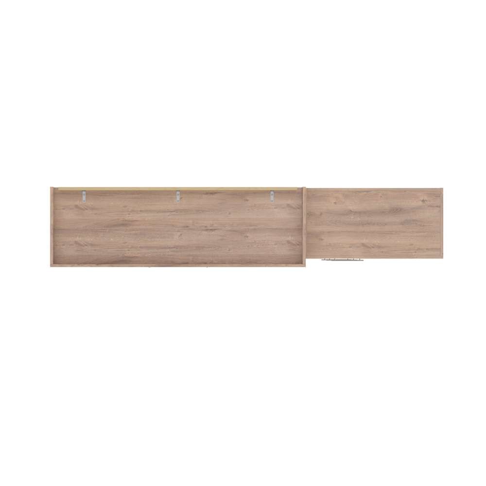 Bestar - Pur Queen Murphy Bed and Storage Unit with Drawers (101W) in Rustic Brown - 26881-000009 veiw 6