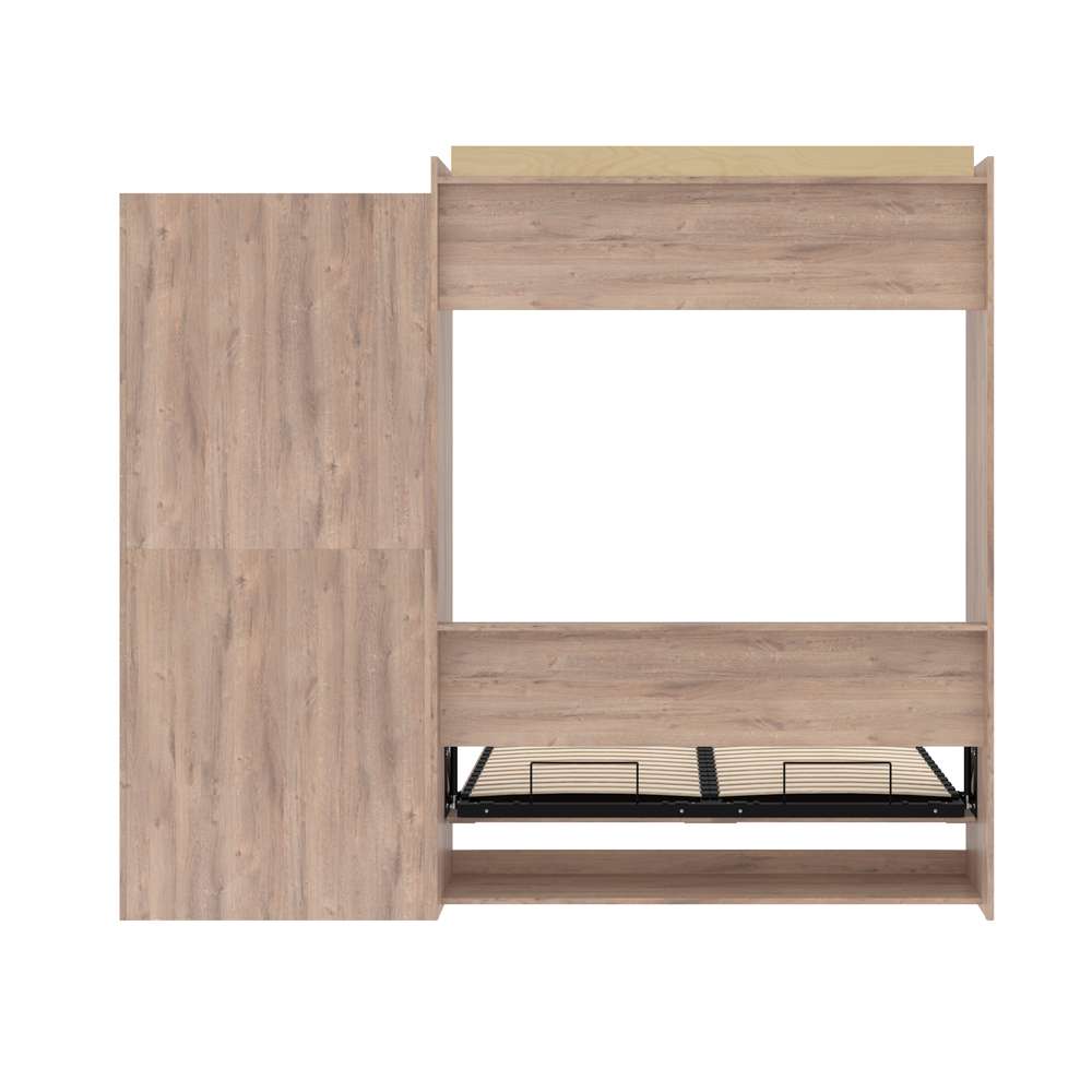 Bestar - Pur Queen Murphy Bed and Storage Unit with Drawers (101W) in Rustic Brown - 26881-000009 veiw 11