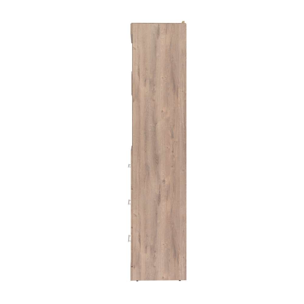 Bestar - Pur Queen Murphy Bed and Storage Unit with Drawers (90W) in Rustic Brown - 26869-000009 veiw 4
