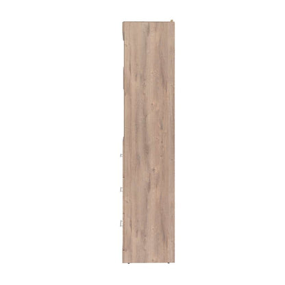 Bestar - Pur Queen Murphy Bed and Storage Unit with Drawers (90W) in Rustic Brown - 26869-000009 veiw 4