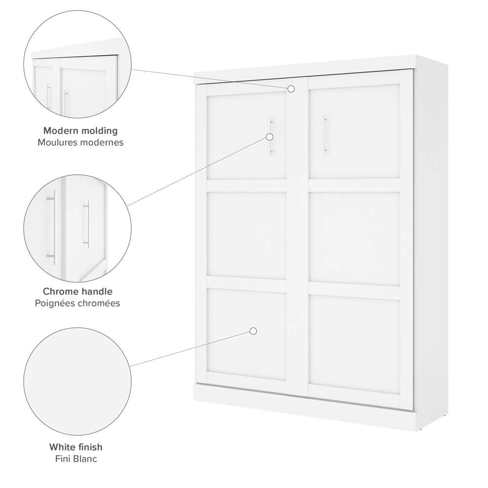 Bestar - Pur Queen Murphy Bed with Sofa (78W) in White - 26721-000017 veiw 5