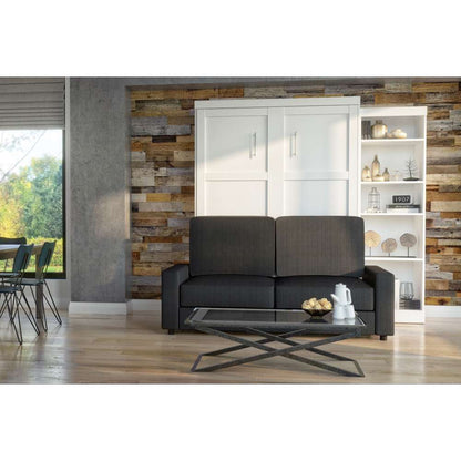 Bestar - Pur Queen Murphy Bed with Sofa and Shelving Unit (96W) in White - 26788-000017 veiw 3