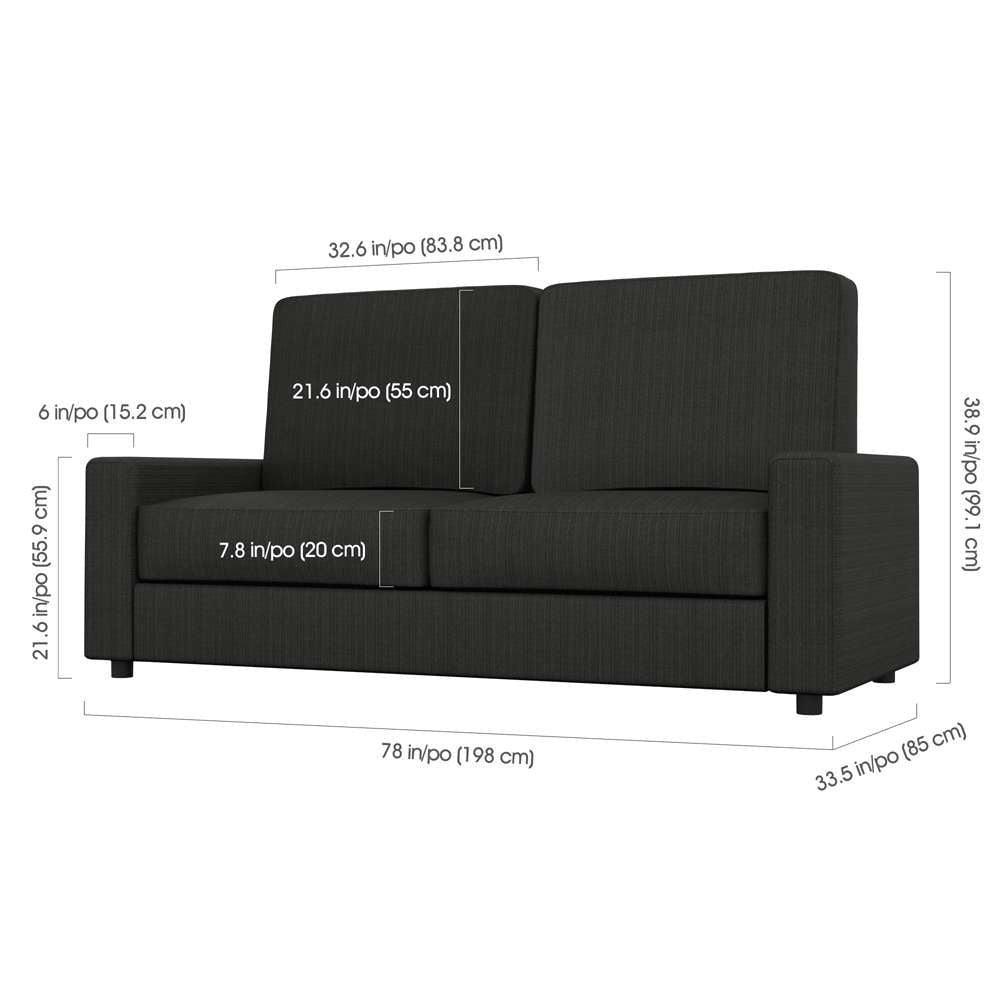 Bestar - Pur Queen Murphy Bed with Sofa and Shelving Unit (96W) in White - 26788-000017 veiw 10