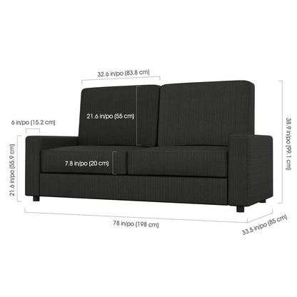 Bestar - Pur Queen Murphy Bed with Sofa and Shelving Unit (96W) in White - 26788-000017 veiw 10