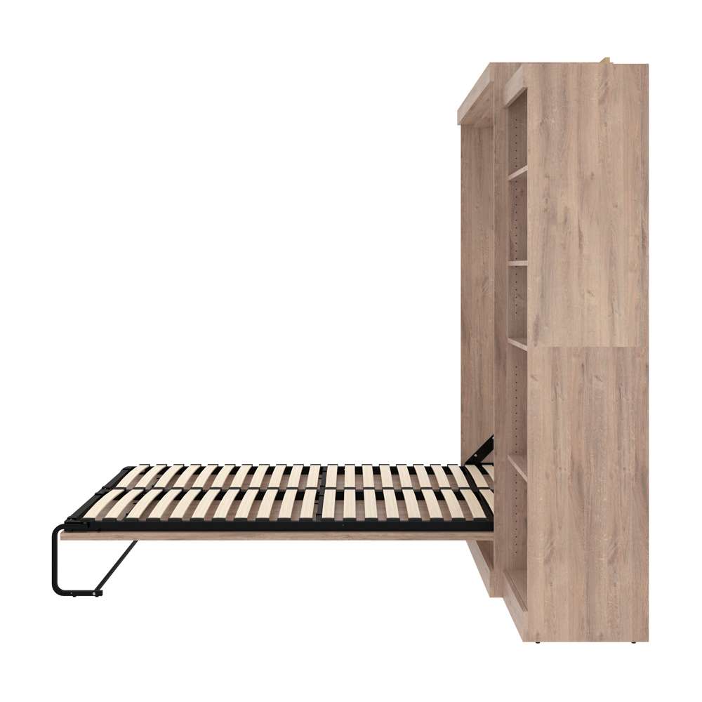 Bestar - Pur Queen Murphy Bed with Storage Unit (90W) in Rustic Brown - 26888-000009 veiw 10