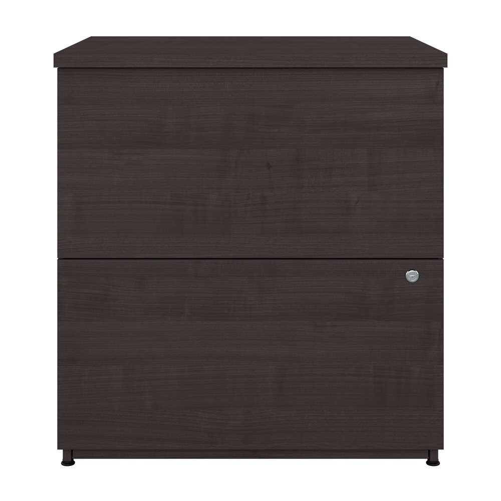 Bestar - Ridgeley 28W 2 Drawer Lateral File Cabinet in Charcoal Maple - 152600-000140 veiw 2