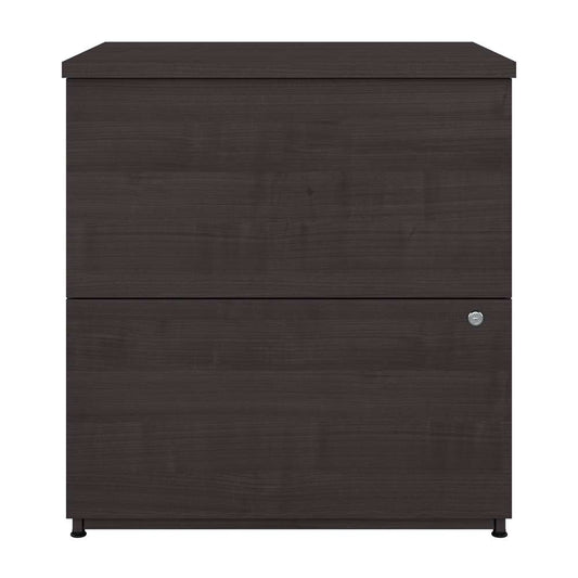 Bestar - Ridgeley 28W 2 Drawer Lateral File Cabinet in Charcoal Maple - 152600-000140 veiw 2